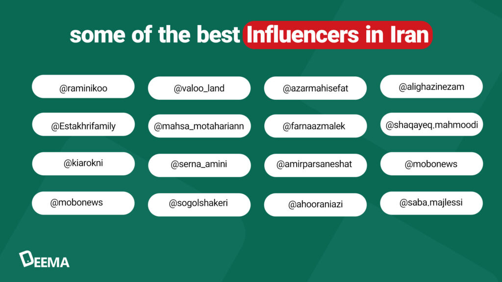 some of the best influencers in Iran
